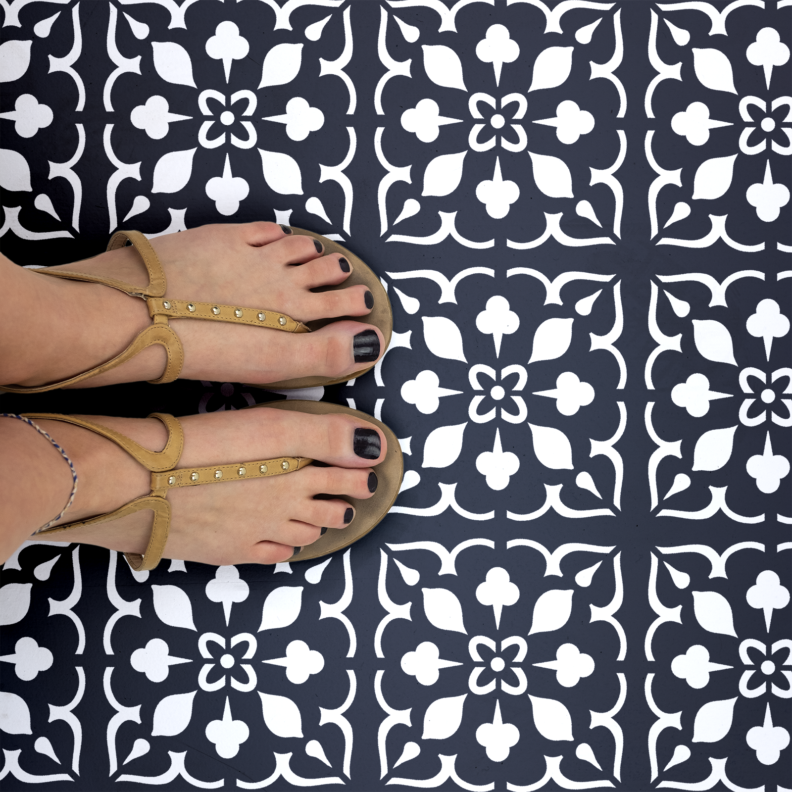 Lydia Tile Stencil - Multiple Sizes Available - Laser Cut in The USA