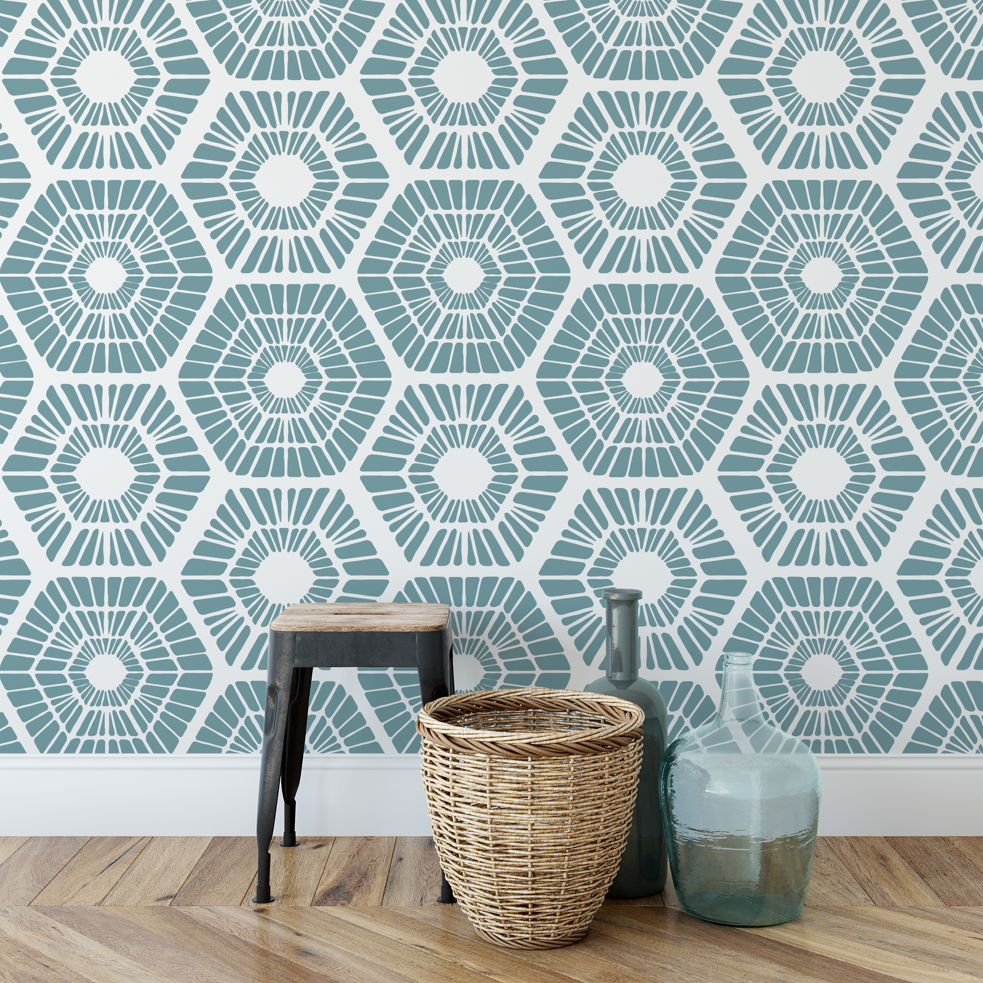 Scandinavian Geometric Pattern Wall Stencils - Stencil Revolution