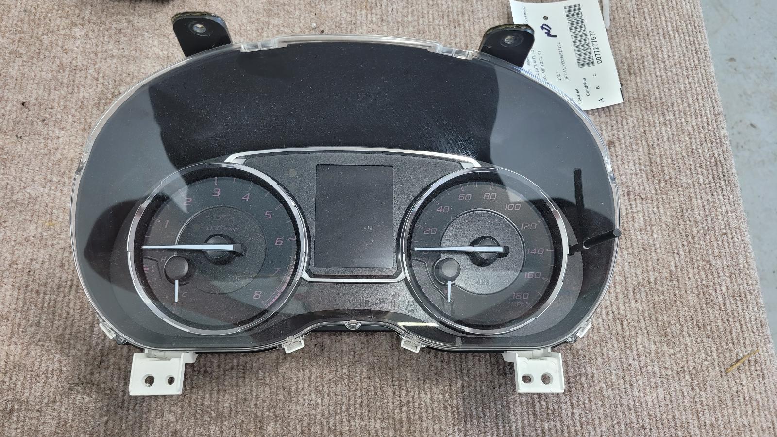 2017-2018 Subaru WRX Speedometer Cluster, 2.5L, MPH, STI ID