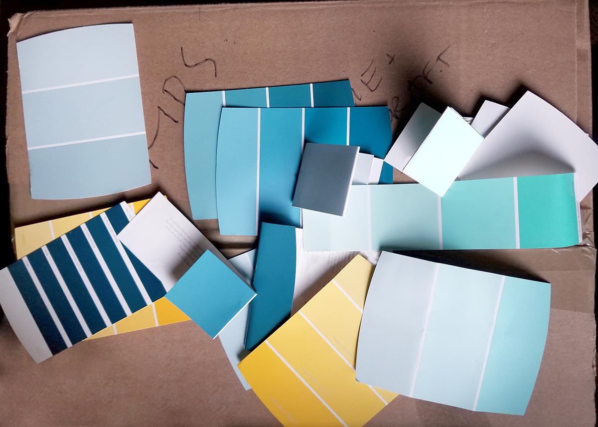 paint-sample-strips-on-a-moving-box-stockfreedom-premium-stock