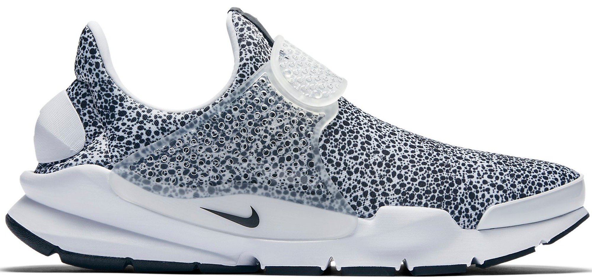 sock dart black white