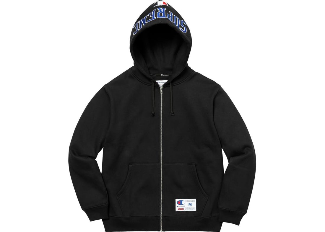 supreme champion zip up hoodie