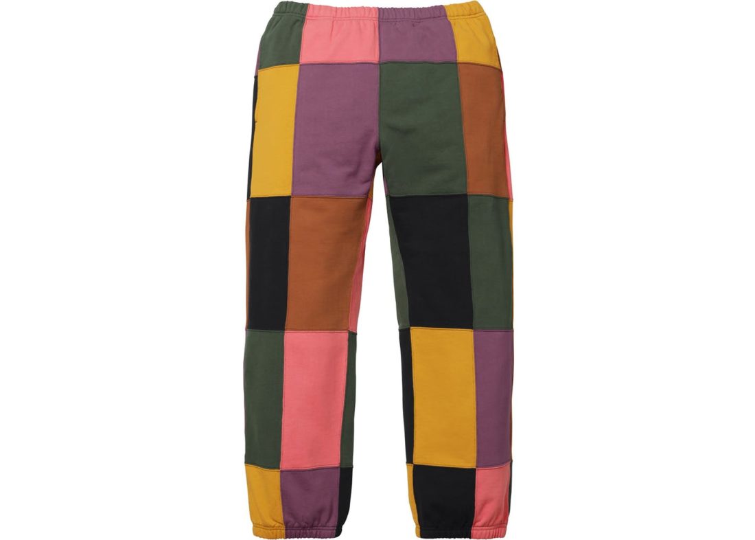 supreme patchwork sweatpants