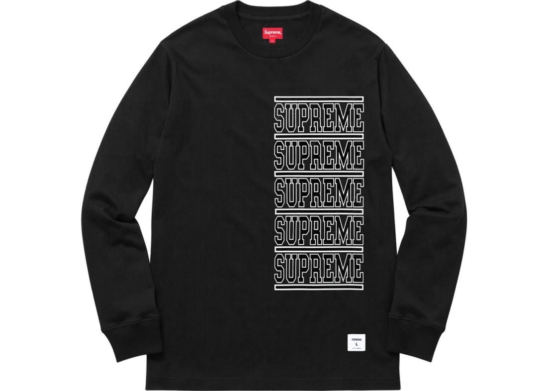 supreme stacked logo tee