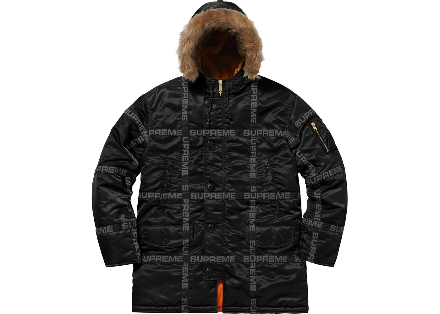 supreme logo on hood