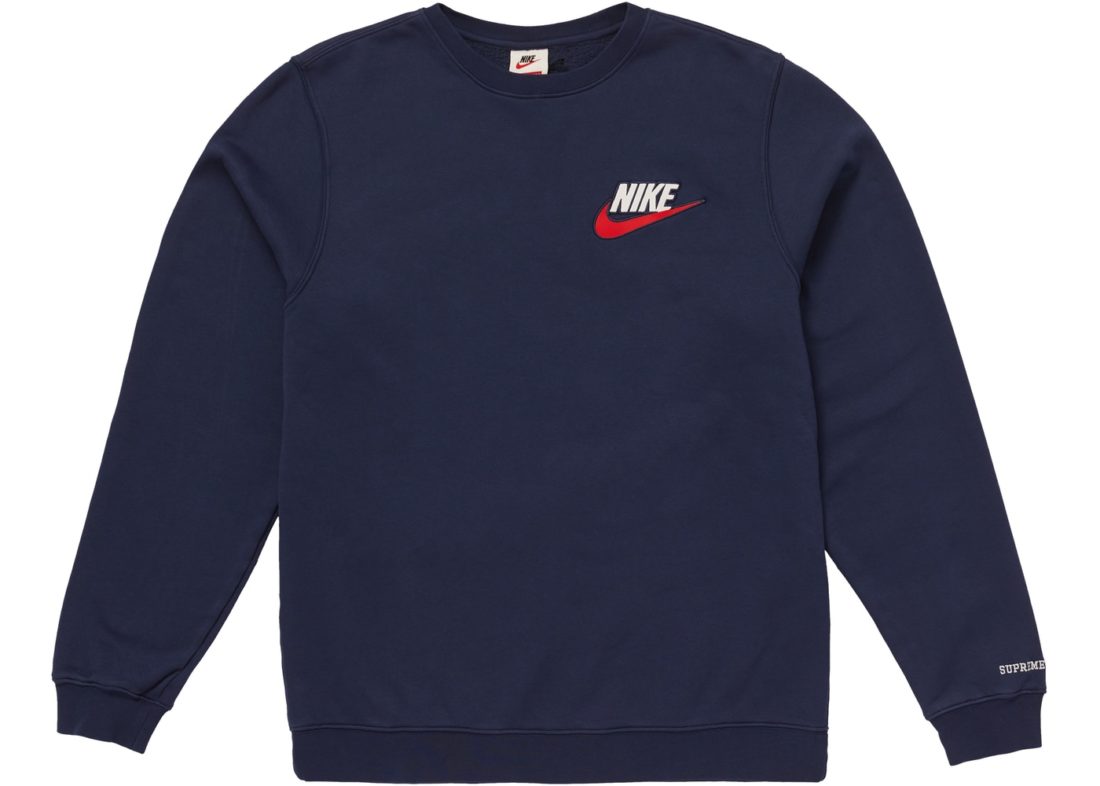 Supreme Nike Crewneck Navy Fall/Winter 2018 Collection