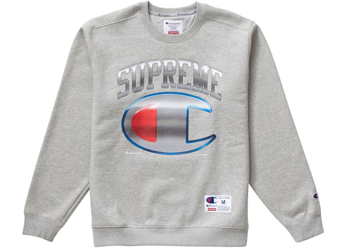 supreme grey crewneck