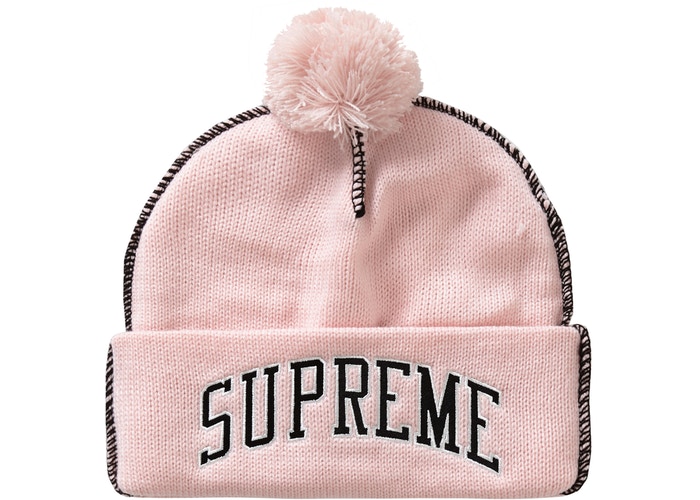 pink supreme beanie