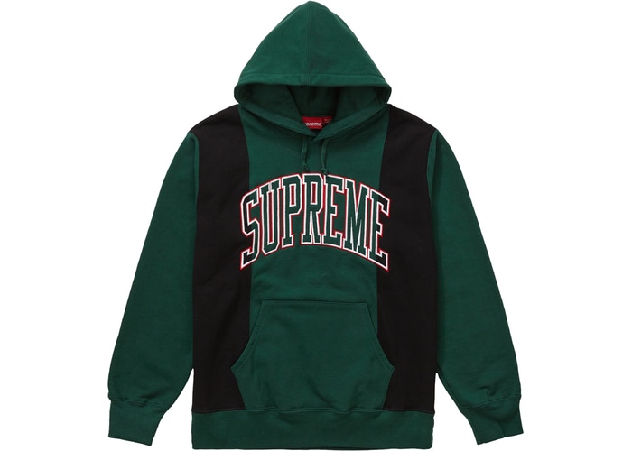 supreme paneled arc hooded sweatshirt