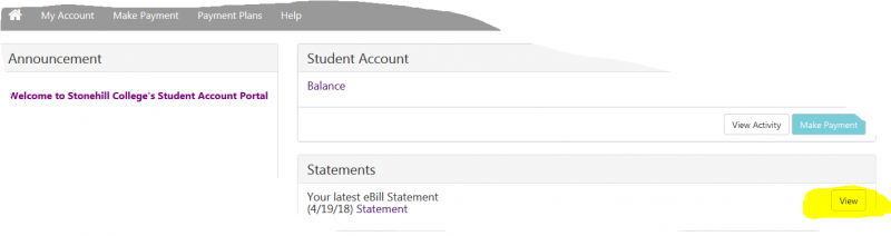 billing portal faqs stonehill college how to make billing statement
