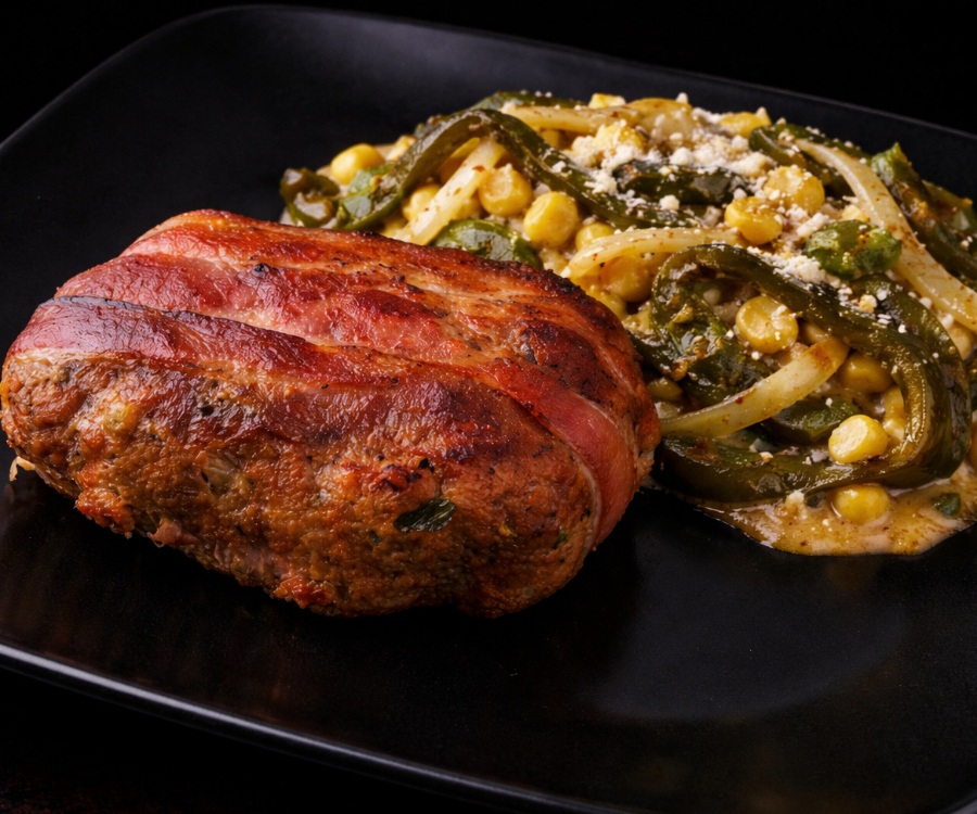 Meat Loaf relleno de rajas 