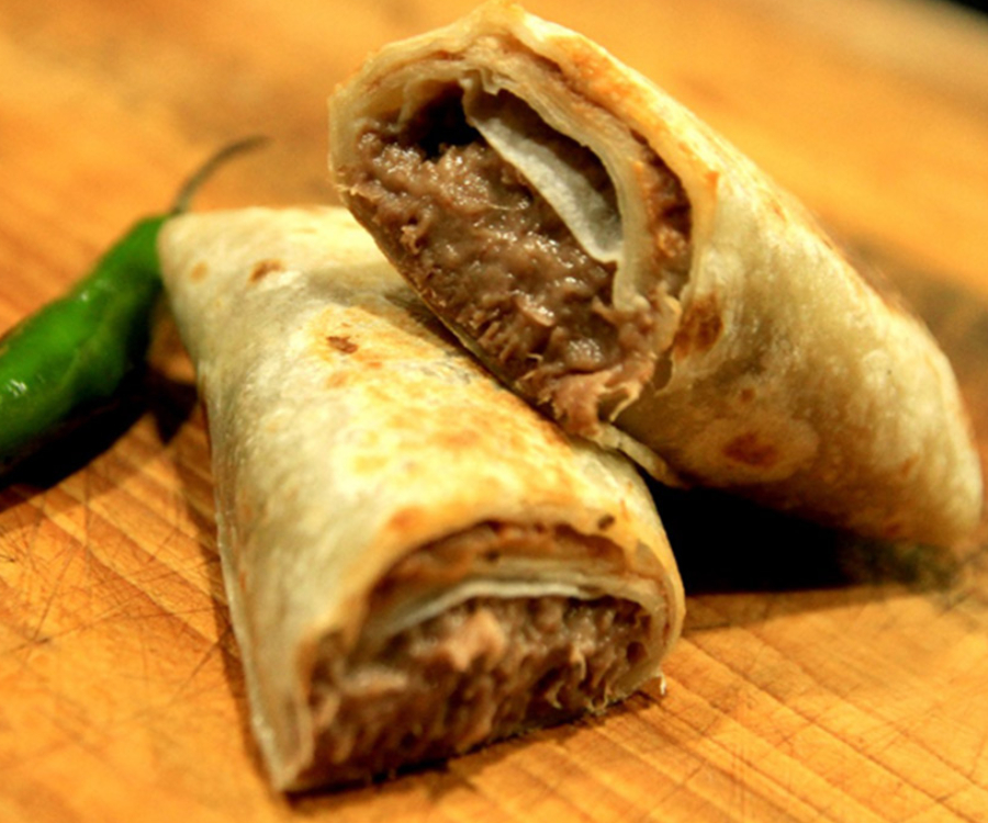 Burritos frijol con barbacoa