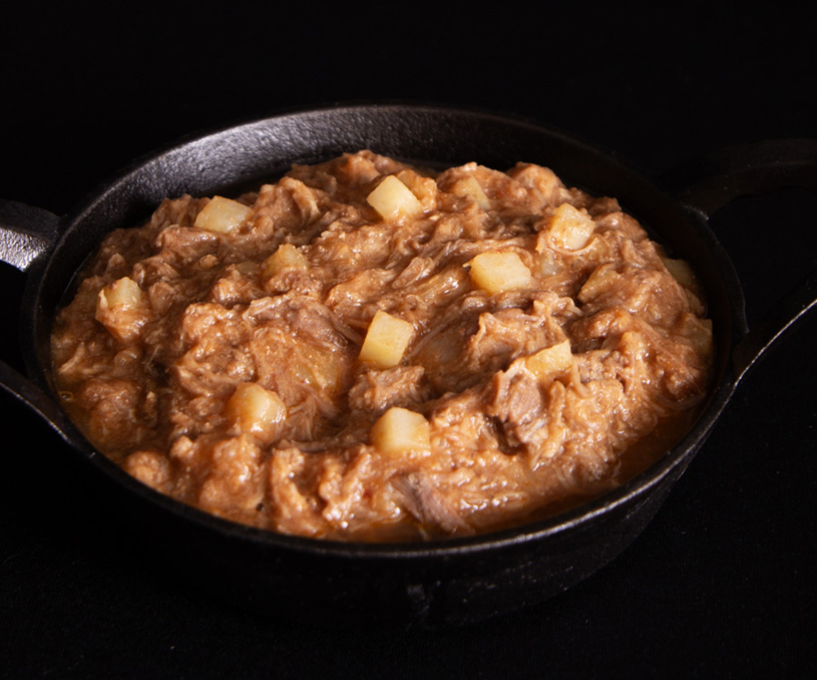 Deshebrada de res guisada 