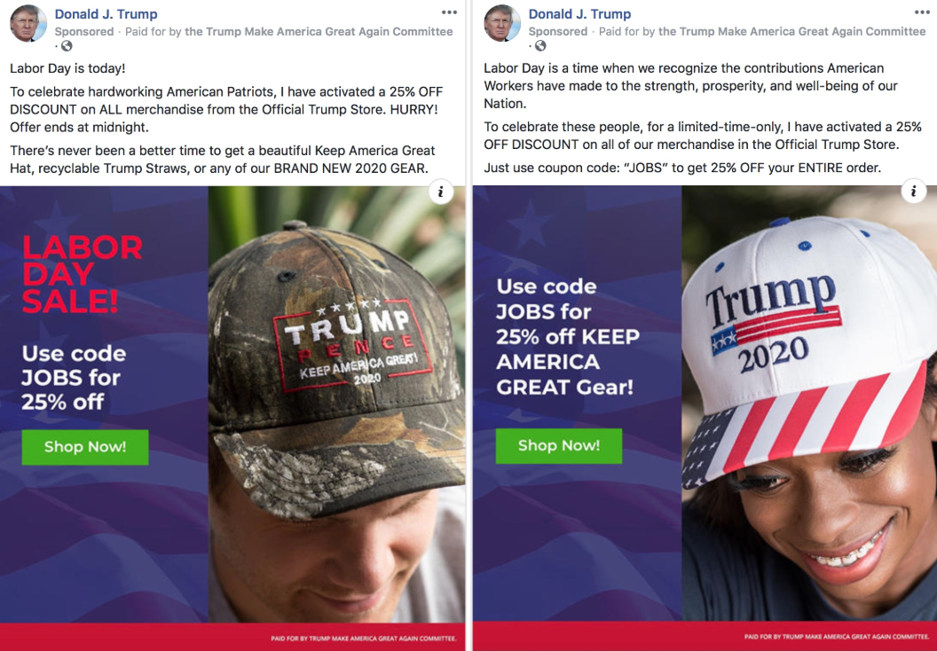 trump website hat