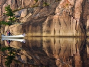 Canoe in a bubble