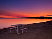 sunset, batchawana bay, ontario - 