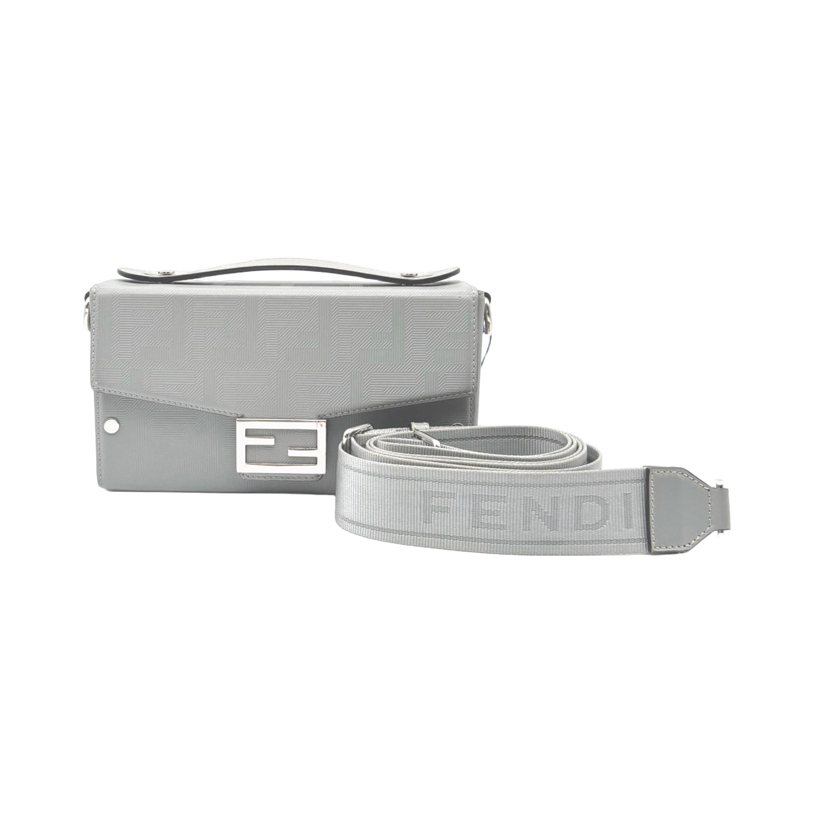 Fendi Grey Baguette Soft Trunk