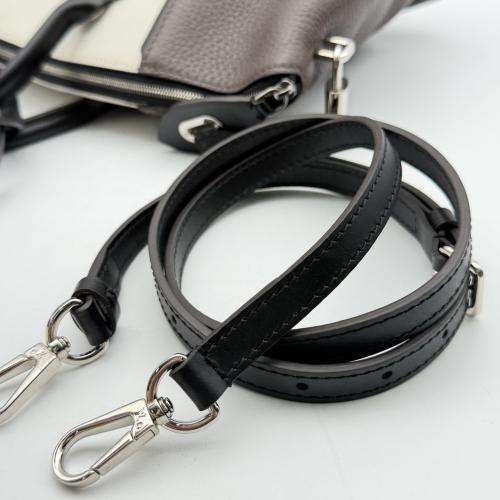 Louis Vuitton White and Brown Taurillon Leather Soft Lockit Bag photo 5