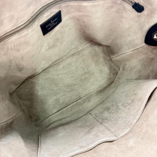 Louis Vuitton White and Brown Taurillon Leather Soft Lockit Bag photo 6