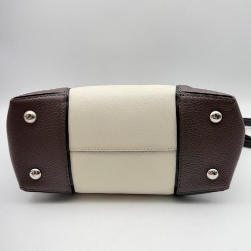 Louis Vuitton White and Brown Taurillon Leather Soft Lockit Bag photo 7