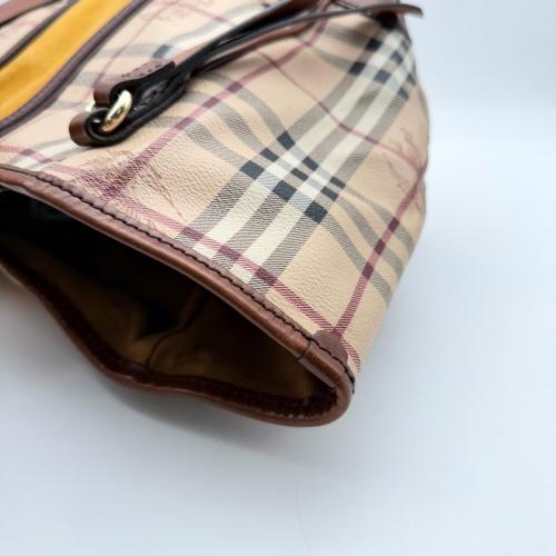 Burberry Haymarket Check Suede Tote Bag photo 3