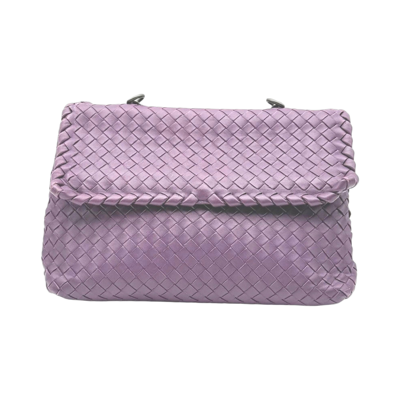Bottega Veneta Purple Intrecciato Leather Shoulder Bag
