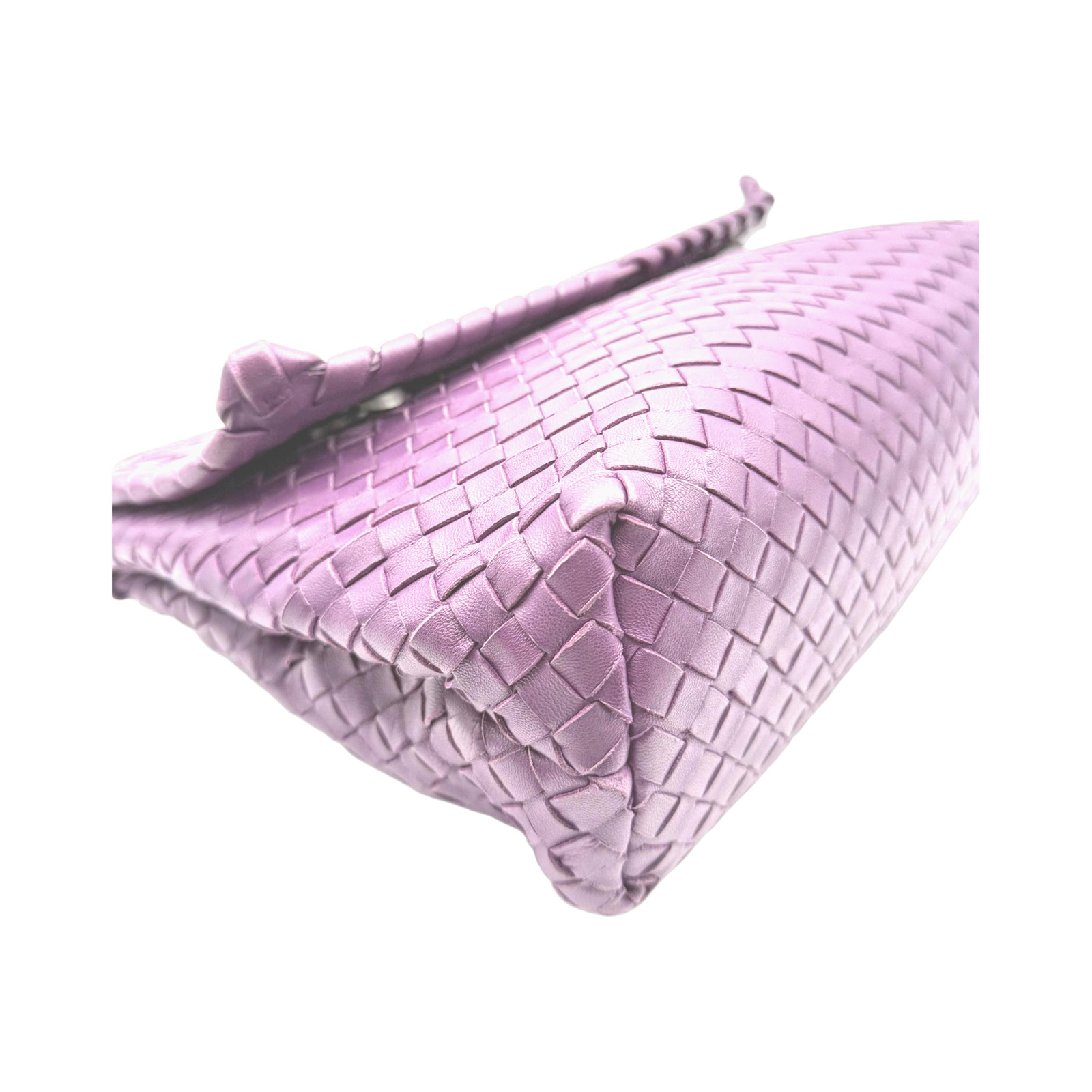 Bottega Veneta Purple Intrecciato Leather Shoulder Bag photo 3