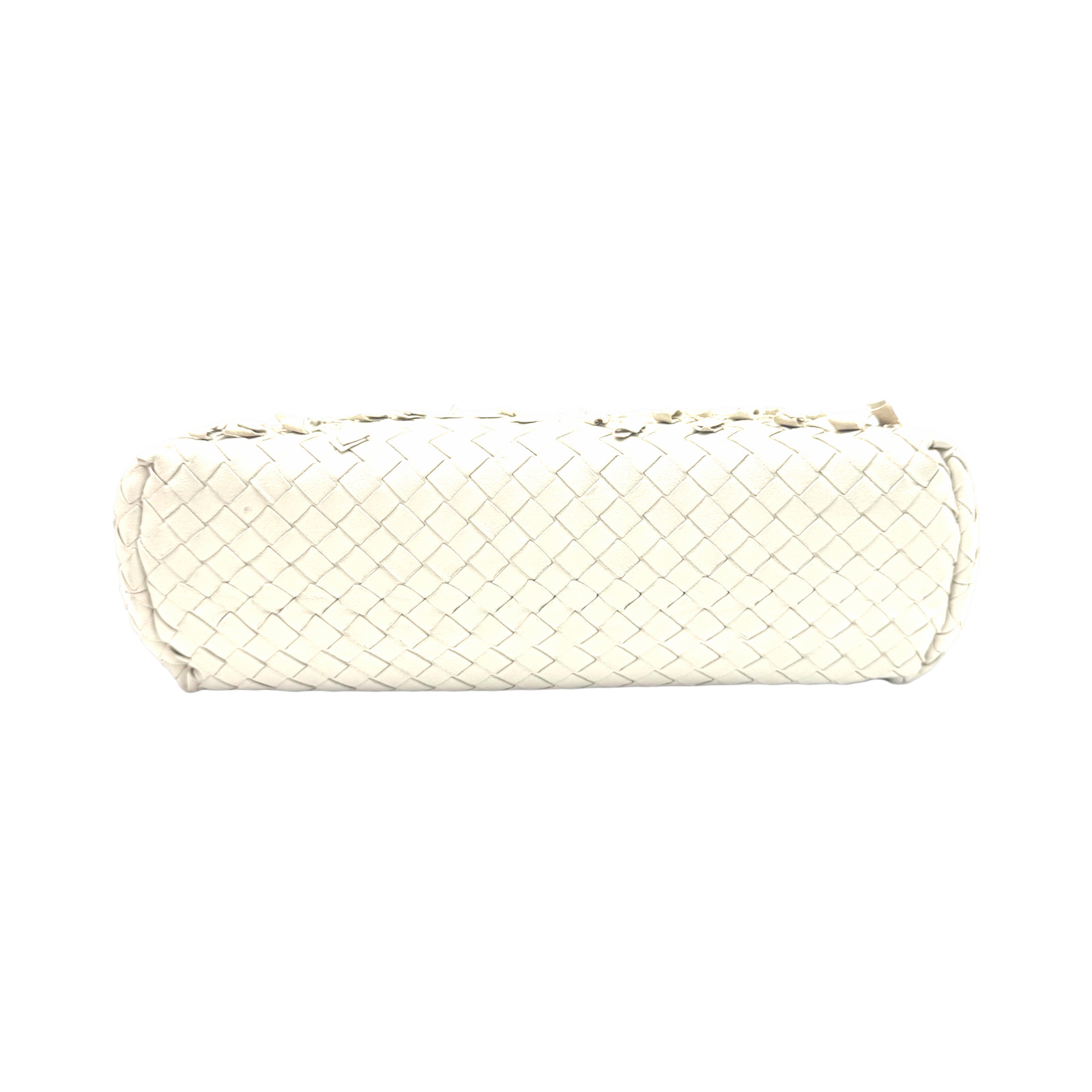 Bottega Veneta White Woven Leather Olimpia Shoulder Bag photo 3