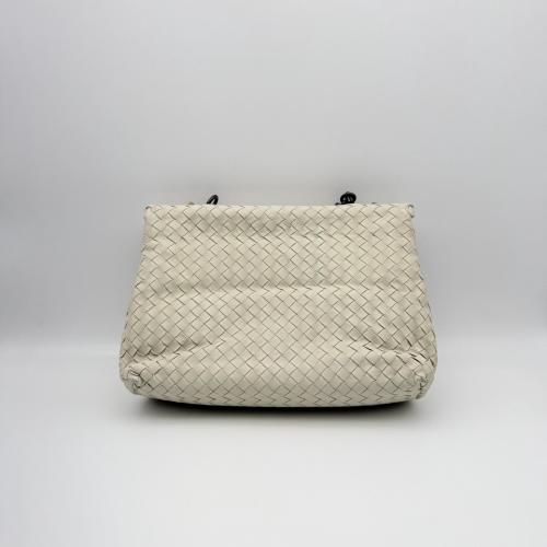Bottega Veneta White Woven Leather Olimpia Shoulder Bag photo 5