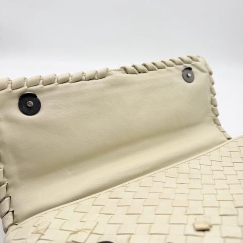 Bottega Veneta White Woven Leather Olimpia Shoulder Bag photo 7