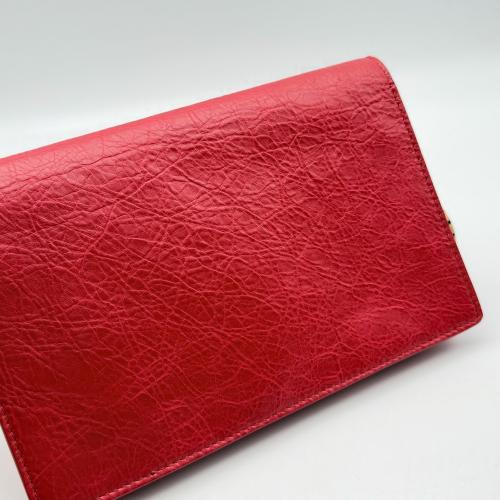 Balenciaga Red Leather Wallet On Chain Bag photo 4