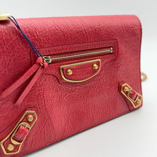 Balenciaga Red Leather Wallet On Chain Bag photo 7