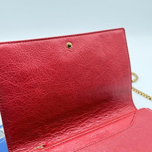 Balenciaga Red Leather Wallet On Chain Bag photo 8
