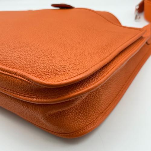Hermès Clemence Evelyne In Orange photo 7