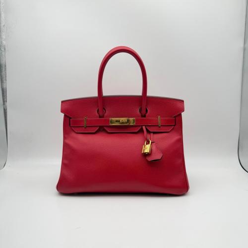 Rouge Casaque Birkin, Epsom Leather, Gold Hardware