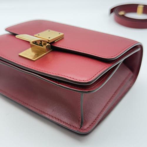 Celine Red Leather Classic Box Bag photo 6