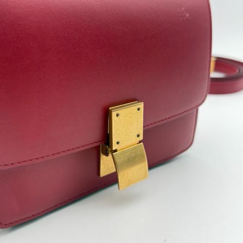 Celine Red Leather Classic Box Bag photo 7