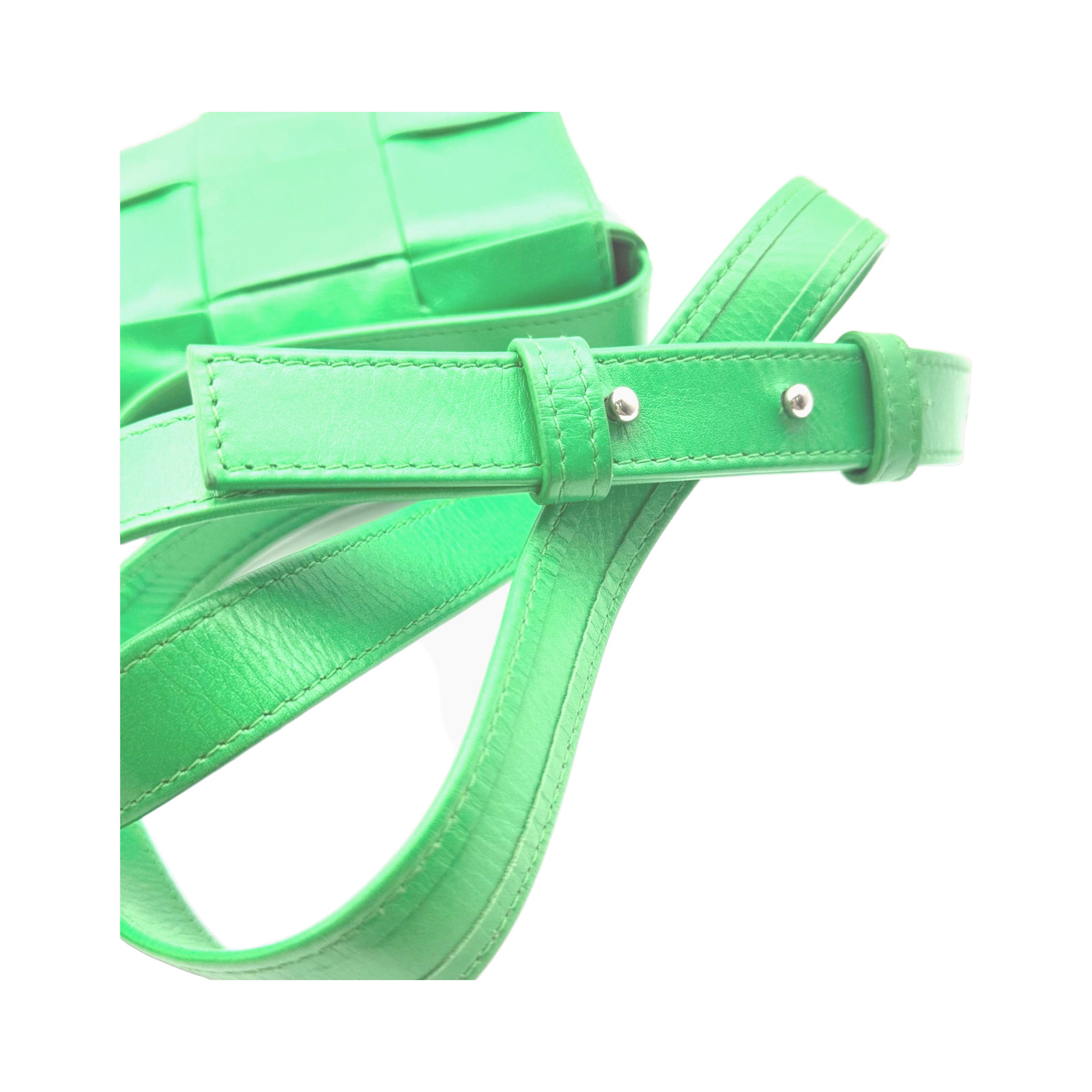 Bottega Veneta Green Intrecciato Leather Candy Cassette Crossbody Bag photo 2