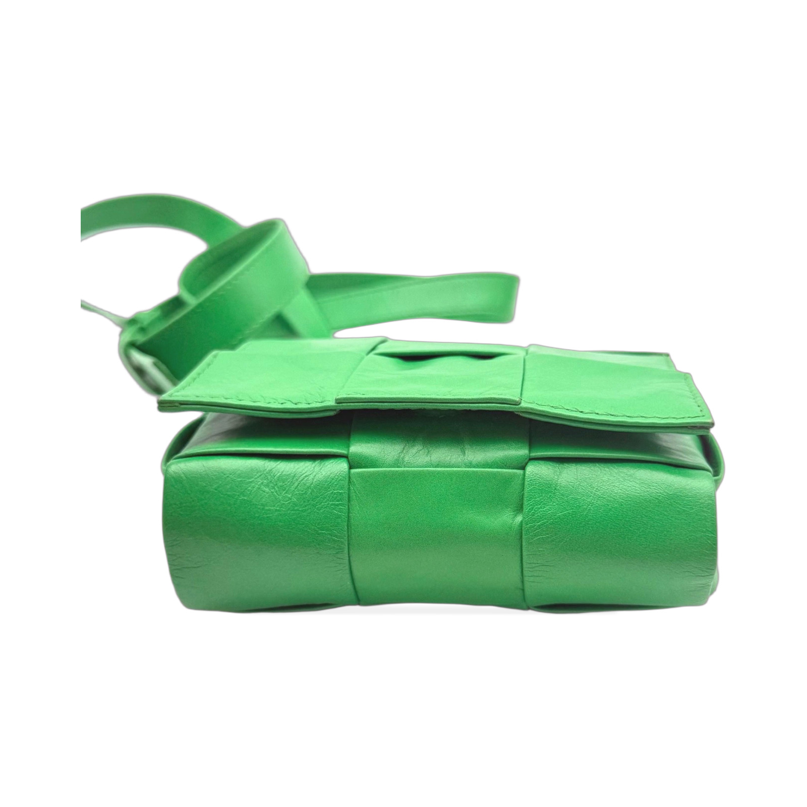 Bottega Veneta Green Intrecciato Leather Candy Cassette Crossbody Bag photo 4