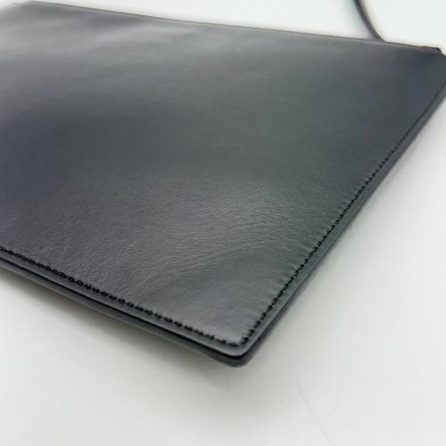 Gucci Black Leather Blind For Love Zip Pouch photo 5