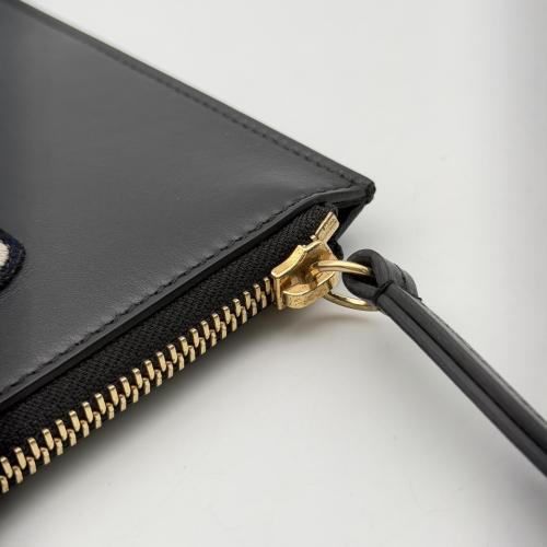 Gucci Black Leather Blind For Love Zip Pouch photo 7