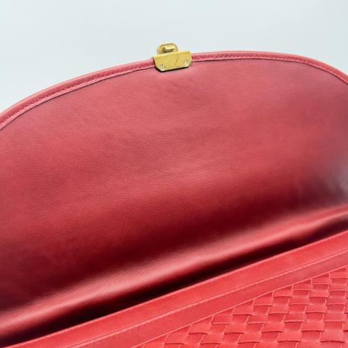 Bottega Veneta Red Intrecciato Leather Business Bag photo 8