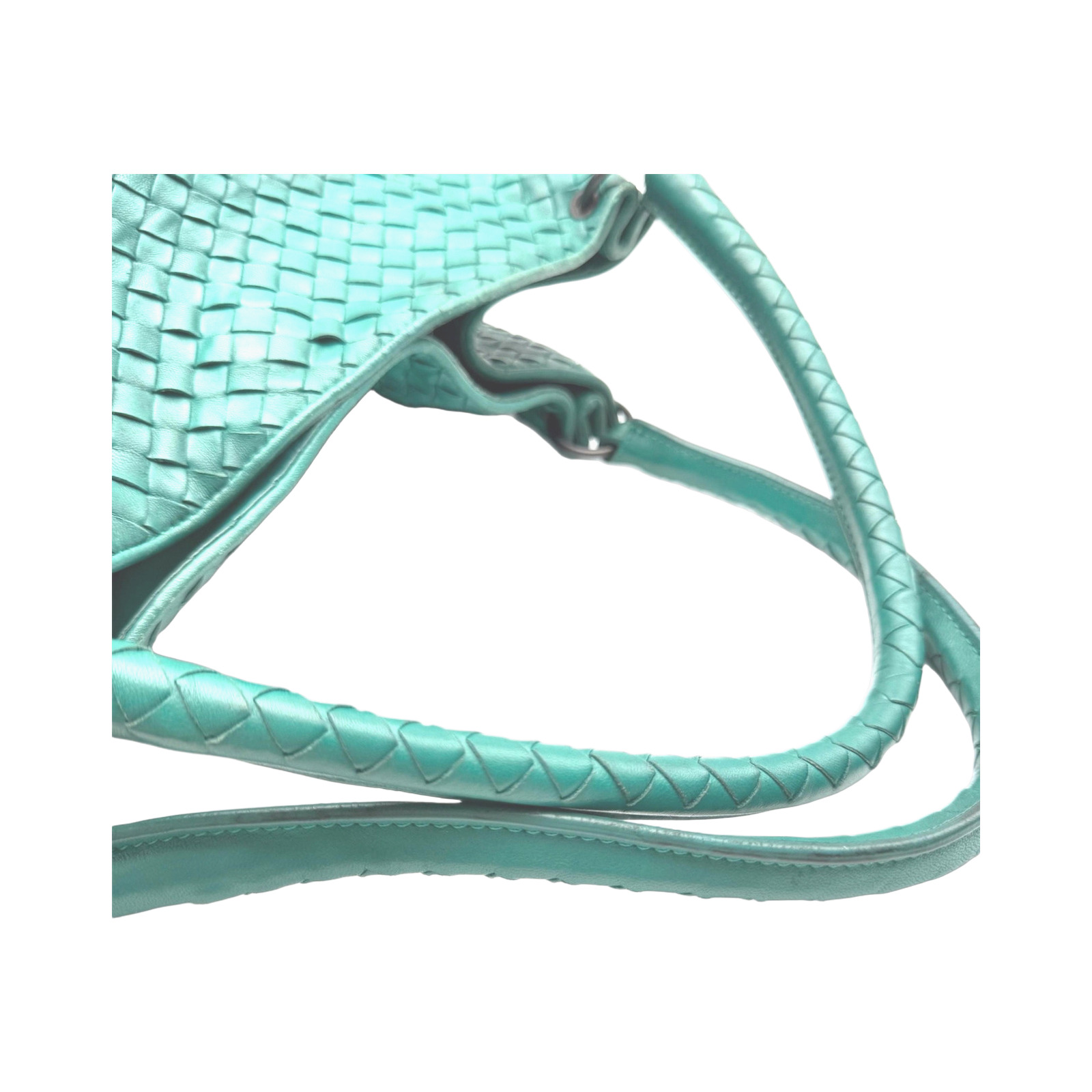 Bottega Veneta Green Intrecciato Leather Parachute Hobo Handbag photo 2