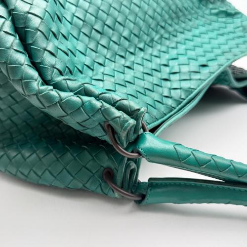 Bottega Veneta Green Intrecciato Leather Parachute Hobo Handbag photo 5