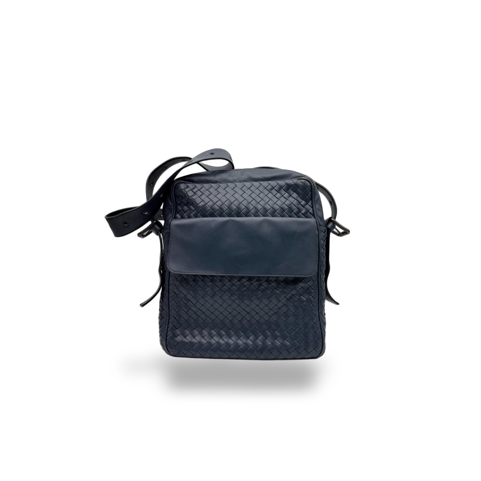 Bottega Veneta Nappa Intrecciato Leather Messenger Bag