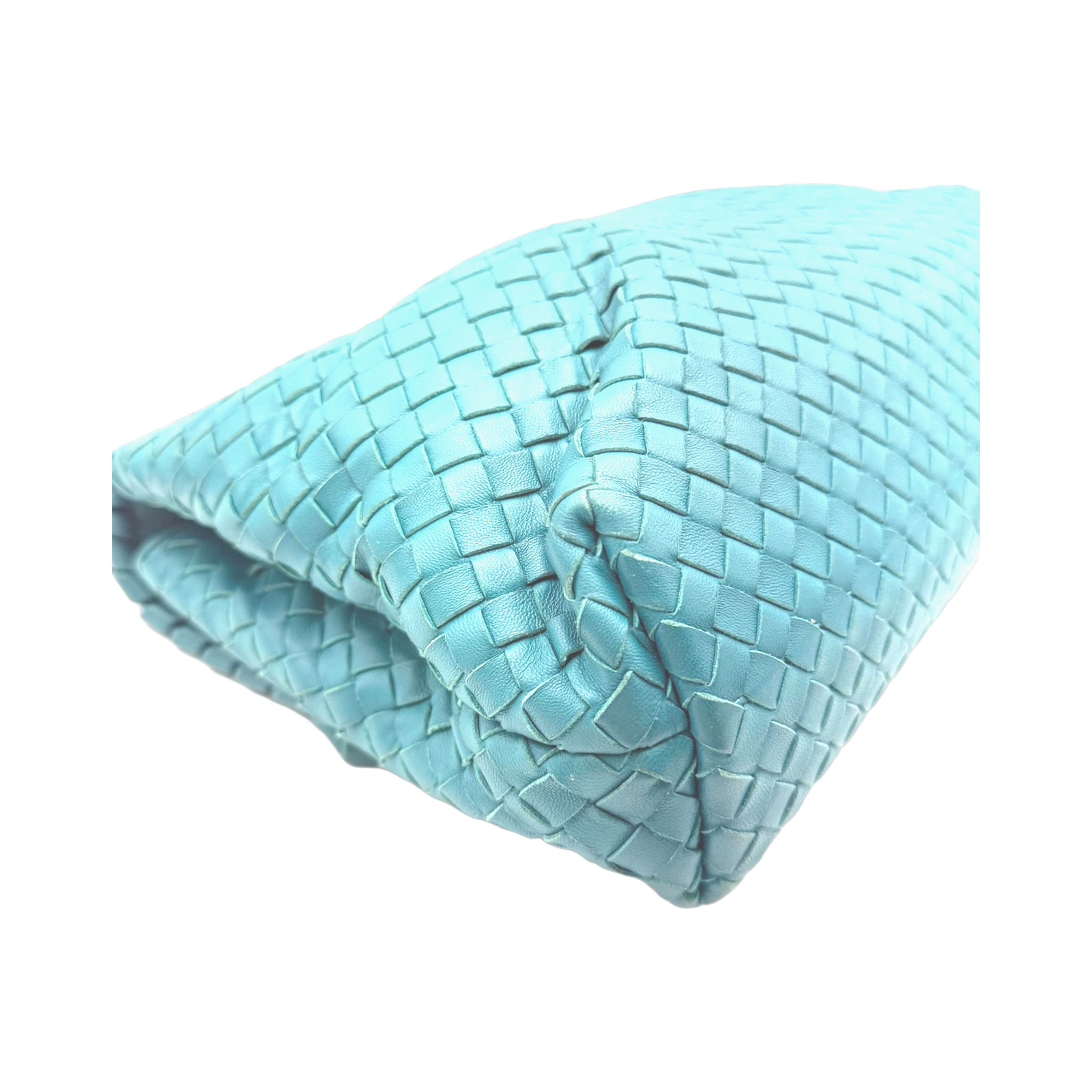 Bottega Veneta Intrecciato Leather Olimpia Shoulder Bag In Teal photo 3