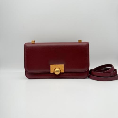 Bottega Veneta Burgundy Leather BV Classic Shoulder Bag