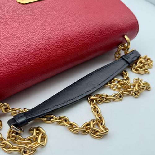 Louis Vuitton Red Leather and monogram Canvas Saint Placide Crossbody Bag photo 5