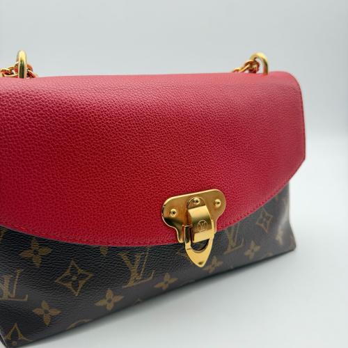 Louis Vuitton Red Leather and monogram Canvas Saint Placide Crossbody Bag photo 8