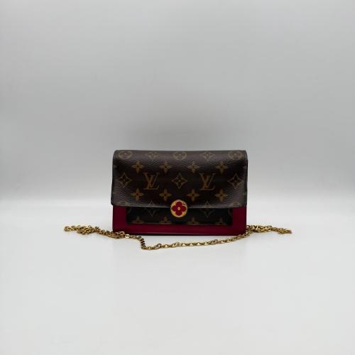 Louis Vuitton Flore Monogram Canvas Chain Wallet